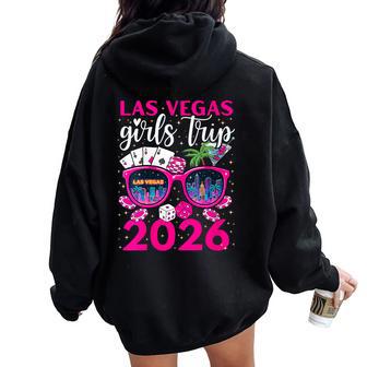 Women's Las Vegas Girls Trip 2026 Girls Weekend Party Friends Matchi Women Oversized Hoodie Back Print - Thegiftio UK