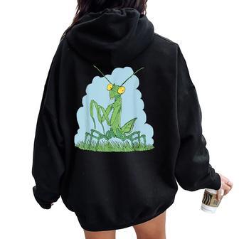 カマキリ 子供 男の子 幼児 男性 女性 虫 昆虫 レディース オーバーサイズ パーカー バックプリント - Kawaiitshirt