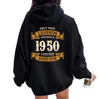 ヴィンテージ 1950 ギフト 男性 女性 長寿祝い 1950年生まれ ユニークな誕生日プレゼント レディース オーバーサイズ パーカー バックプリント - Kawaiitshirt