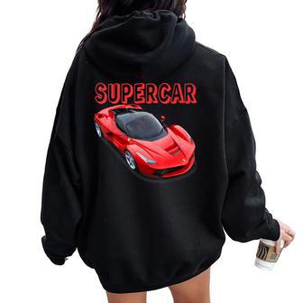 男性、女性、子供のための楽しいイタリアンエキゾチック「スー」。 レディース オーバーサイズ パーカー バックプリント - Kawaiitshirt