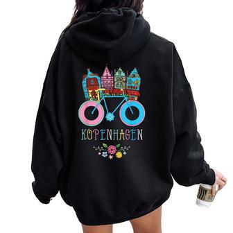 花 コペンハーゲン デンマーク デンマーク お土産 レディース オーバーサイズ パーカー バックプリント - Kawaiitshirt