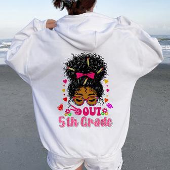 5Th Grade Graduation For Black Girls 5Th Grade Grduate Women Oversized Hoodie Back Print - Thegiftio UK