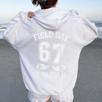 67 Field Day Red Bruh Six Seven Gen Alpha Teacher Kids Women Oversized Hoodie Back Print - Thegiftio UK
