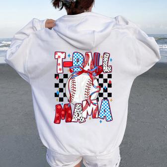 Ball Mom Leopard -Ball Mom Mother's Day 2026 Women Oversized Hoodie Back Print - Thegiftio UK