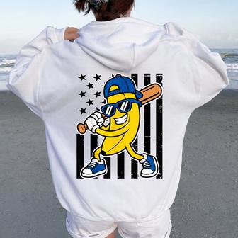 Banana Cartoon Kids Youth Boys Girls Women Oversized Hoodie Back Print - Thegiftio UK