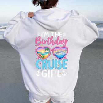 Im The Birthday Cruise Girl Vacation Celebration Women Oversized Hoodie Back Print - Thegiftio UK