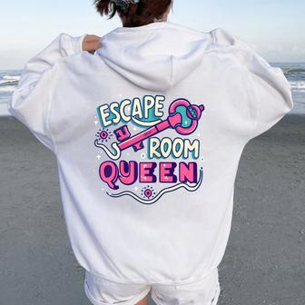 Birthday Party Favor Girls Ns Escape Room Queen Women Oversized Hoodie Back Print - Thegiftio UK
