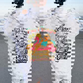 Cadeau Retraite Humour Original Drole Pas Le Temps Sweat à capuche oversize pour femme avec imprimé dans le dos - Cadeauxyz