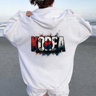 Corée Duud Drapeau Corée Duud Pour HommeJeuneEnfant Sweat à capuche oversize pour femme avec imprimé dans le dos - Cadeauxyz