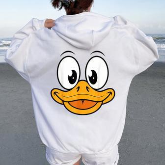 Costume De Tête De Canard Pour Adulte Enfant Homme Et Sweat à capuche oversize pour femme avec imprimé dans le dos - Cadeauxyz