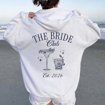 Despedida Deoltera The Bride Club Est 2026 Bride Cuello Women Oversized Hoodie Back Print - Regaloses