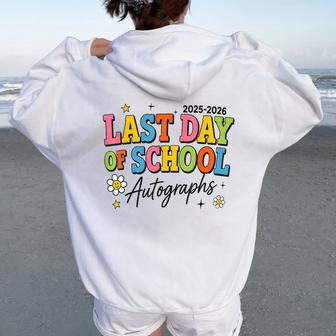 End Of Term Signatures 2025-2026 Student Teacher Autographs Women Oversized Hoodie Back Print - Thegiftio