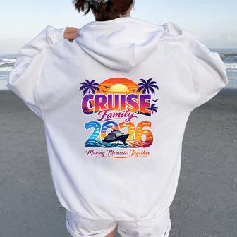 Famille De Croisière 2026 Créer Desouvenirs Ensemble Sweat à capuche oversize pour femme avec imprimé dans le dos - Cadeauxyz