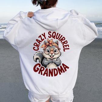 Squirrel Grandma Cute Animal Grandma Women Oversized Hoodie Back Print - Thegiftio UK