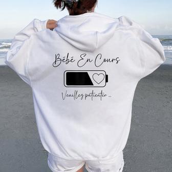 Future Maman 2024 Annonce Grossesse Enceinte Sweat à capuche oversize pour femme avec imprimé dans le dos - Cadeauxyz