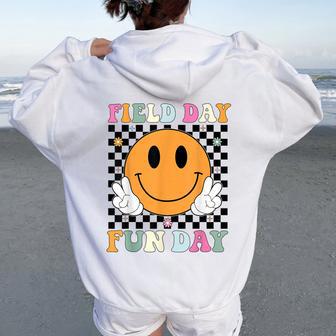 Groovy Field Day Fun Day Retro Field Day 2026 Teacher Kids Women Oversized Hoodie Back Print - Thegiftio UK