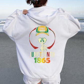 Junenth 1865 Woman Black African June 19Th Women Women Oversized Hoodie Back Print - Thegiftio UK