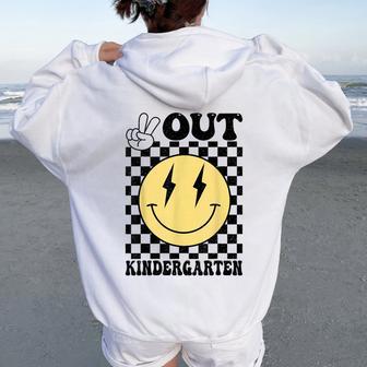 Last Day Of Kindergarten Graduation Kinder Boys Kids Teacher Women Oversized Hoodie Back Print | Mazezy