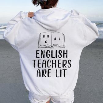Los Profesores De Ingléson Iluminados Divertido Idiomas Enseñanza Gráfico Women Oversized Hoodie Back Print - Regaloses
