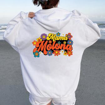 Mamá Mejor Mamá Día De La Madre Bendita Mamá Bono Mama Molona Women Oversized Hoodie Back Print - Regaloses