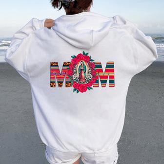 Mama Mom Our Lady Virgen De Guadalupe Saint Virgin Mary Women Oversized Hoodie Back Print - Thegiftio UK