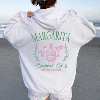 Margarita Cocktail Club Drink Tequila Save Water Women Oversized Hoodie Back Print - Thegiftio UK