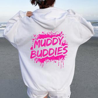 Muddy Buddies Muddy Race Mud Track Women Oversized Hoodie Back Print - Thegiftio UK