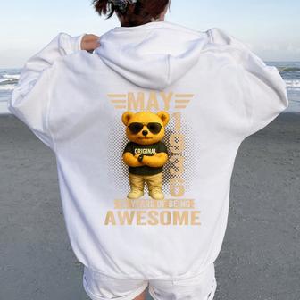 Ours En Peluche 90 Ans Mai 1936 90E Anniversaire Sweat à capuche oversize pour femme avec imprimé dans le dos - Cadeauxyz