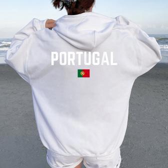 Portugal Flag Kids Portugal Women Oversized Hoodie Back Print - Thegiftio UK