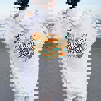 Puissante Et Libre Cadeau Original Humour Anniversaire Sweat à capuche oversize pour femme avec imprimé dans le dos - Cadeauxyz