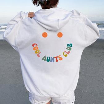 Retro Groovy Cool Aunts Club Auntie Cool Aunt Women Oversized Hoodie Back Print - Regaloses