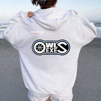 Taito OwlsExe_29_西岸千雅 レディース オーバーサイズ パーカー バックプリント - Kawaiitshirt