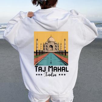 タージマハル インド お土産 女性 男性 インド土産 レディース オーバーサイズ パーカー バックプリント - Kawaiitshirt