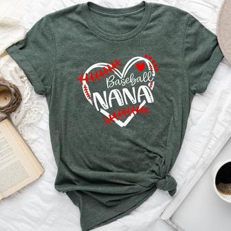 Baseball Nana Proud Grandma Baseball Love Bella Canvas T-shirt | Seseable UK