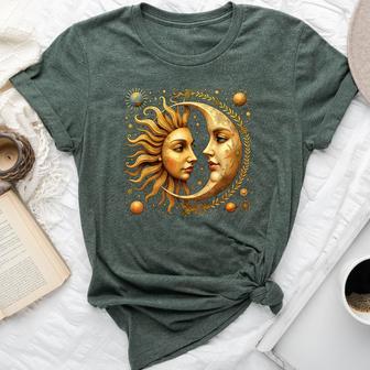 Celestial Moon And Sun Astrology Bella Canvas T-shirt | Seseable UK