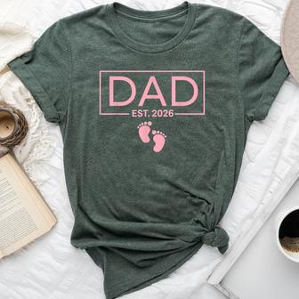 Girl Dad Est 2026 To Be First Time Girl Dad New Daddy Bella Canvas T-shirt | Seseable UK