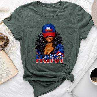 Haitian Girl Flag Day Haiti Independence Day Woman Bella Canvas T-shirt | Seseable UK