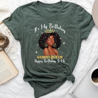 It's My Birthday Gemini Queen Girl Zodiac Sign Bella Canvas T-shirt | Mazezy