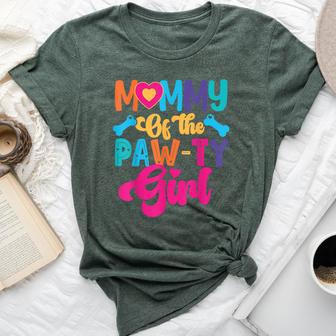 Mommy Of The Paw-Ty Girl Dog Family Matching Party Bella Canvas T-shirt | Seseable UK