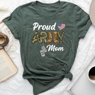Proud Mom Army Military Mom Bella Canvas T-shirt | Mazezy