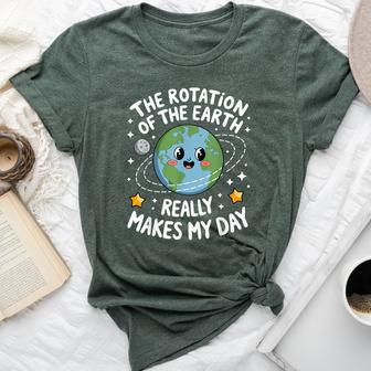 The Rotation Of The Earth Earth Day Science Teacher Bella Canvas T-shirt | Seseable UK
