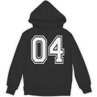04番のスポーツチームスタイル。ホワイト。 パーカー - Kawaiitshirt