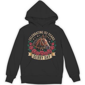 151年を祝うダービーヴィンテージ馬の日 パーカー - Kawaiitshirt