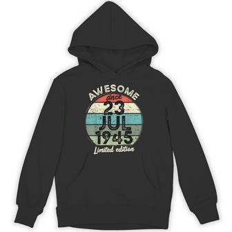 1945年7月23日 80歳の誕生日 80歳 2025年 誕生日 パーカー - Kawaiitshirt