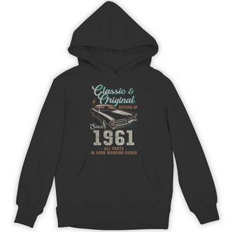 1961年生まれ ヴィンテージカー 65歳の誕生日 パーカー - Kawaiitshirt