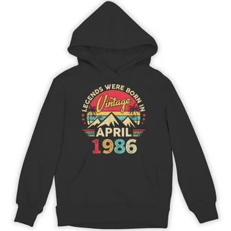 1986年4月 レトロサンセットクラシック 40歳40歳の誕生日 パーカー - Kawaiitshirt