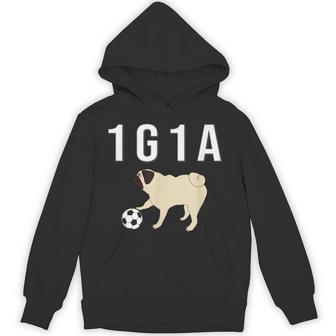 1G1a Pug くるりん尻尾のパグ おもしろ パーカー - Kawaiitshirt