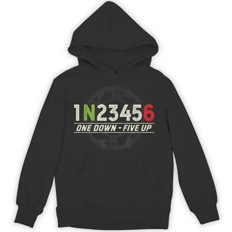 1N23456 オートバイギアシフトパターン バイカーモーターサイクリスト用 パーカー - Kawaiitshirt