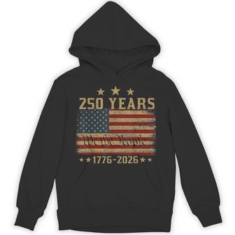 250 Years 1776 2026 250Th Vintage 4Th July American Flag Hoodie - Thegiftio UK
