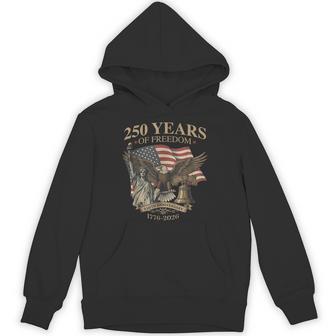 250 Years Of Freedom 1776-2026 Liberty Bell Eagle Usa Flag Hoodie - Thegiftio UK